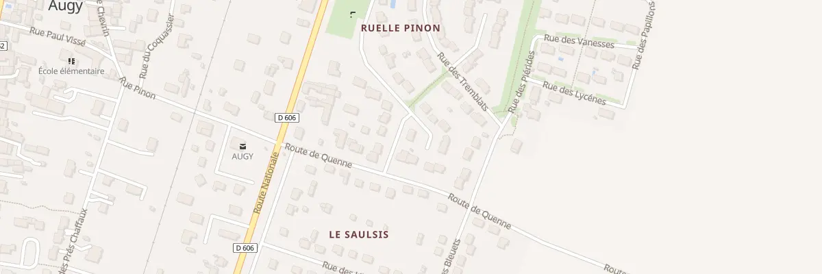 Plan du 1 All des Vignes à Augy