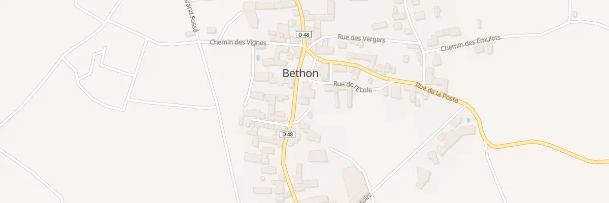 Plan du 1 Rue de la Place à Bethon