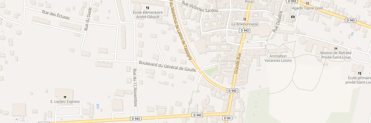 Plan du 12 Bd Mal de Lattre de Tassigny à Brienon-sur-Armançon