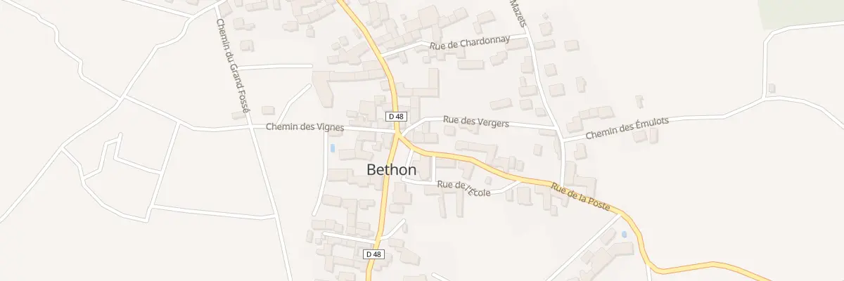 Plan du 3 Rue de la Poste à Bethon