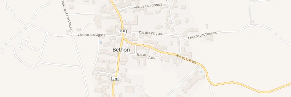 Plan du 10 Rue de la Poste à Bethon