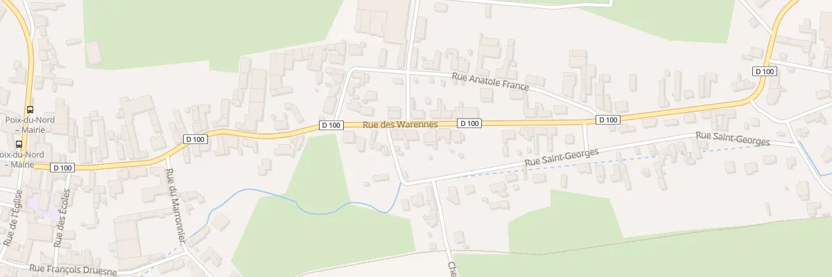 Plan du 14 Rue des Warennes à Poix-du-Nord
