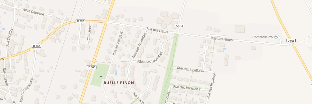 Plan du 5 All des Fauvettes à Augy