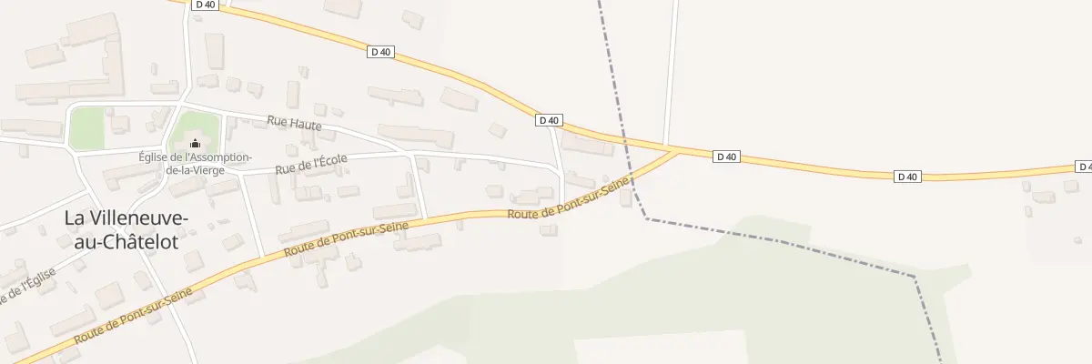 Plan du 4 Rte de Pont sur Seine à La Villeneuve-au-Châtelot