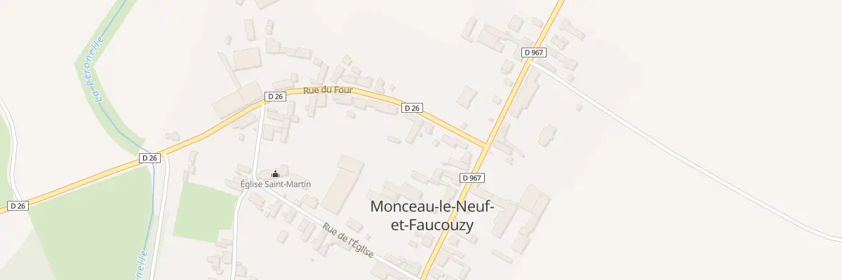 Plan du 1 Rue du Four à Monceau-le-Neuf-et-Faucouzy