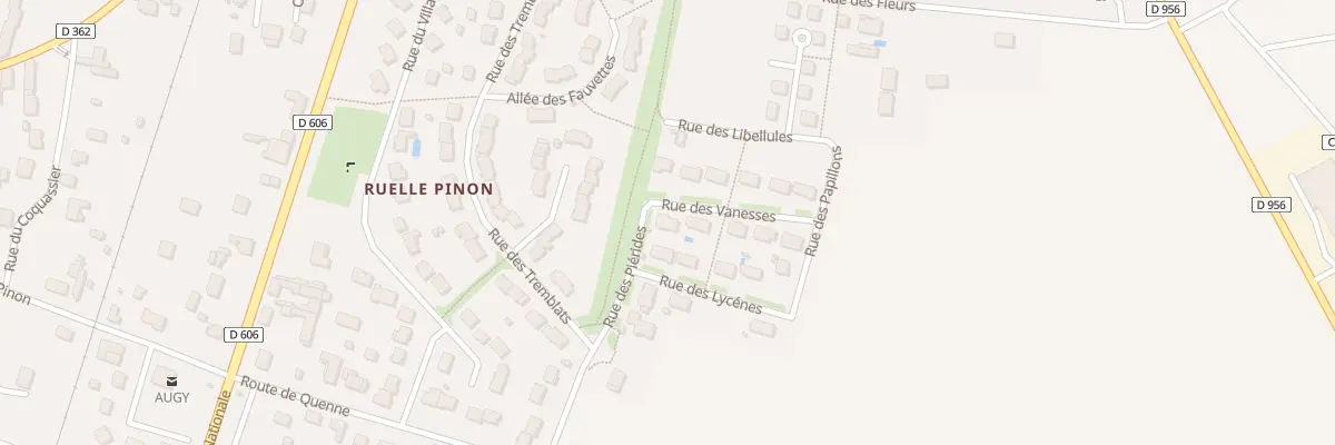 Plan du 1 Rue des Vanesses à Augy