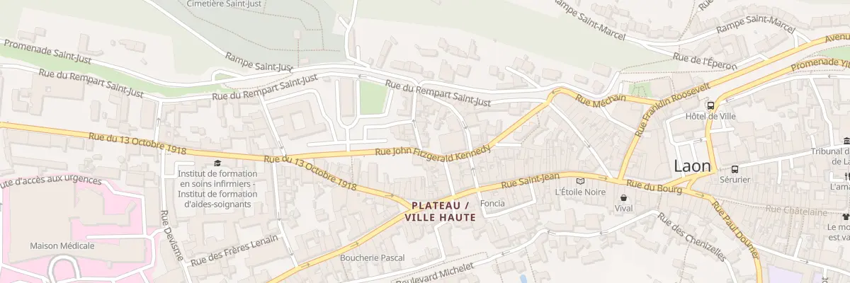 Plan du 8 Rue Carlier Hennecart à Laon