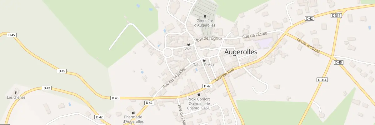 Plan du 4 Rue du 14 Juillet à Augerolles