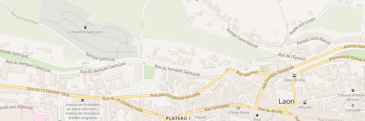Plan du 11 Rue Milon de Martigny à Laon