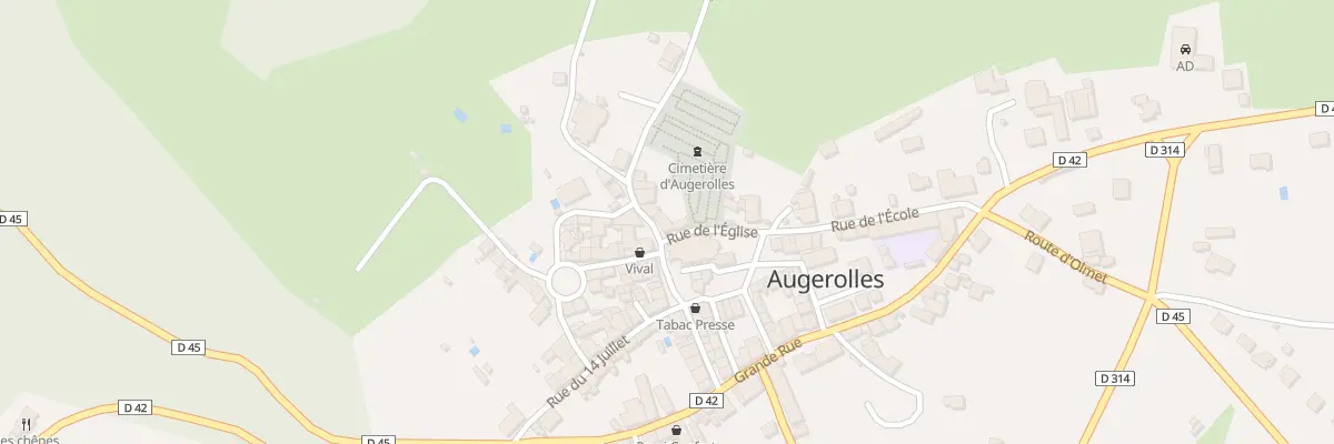 Plan du 2 Rue de la Plaine à Augerolles
