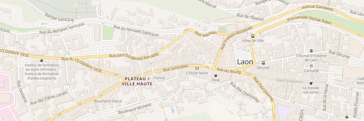 Plan du 26 Rue Saint Jean à Laon