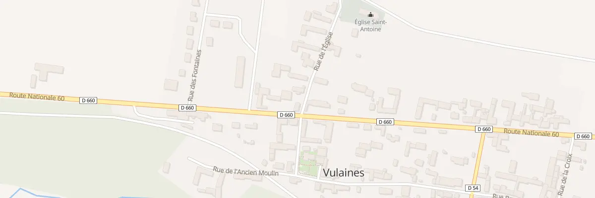 Plan du 1 Rue de l’Eglise à Vulaines