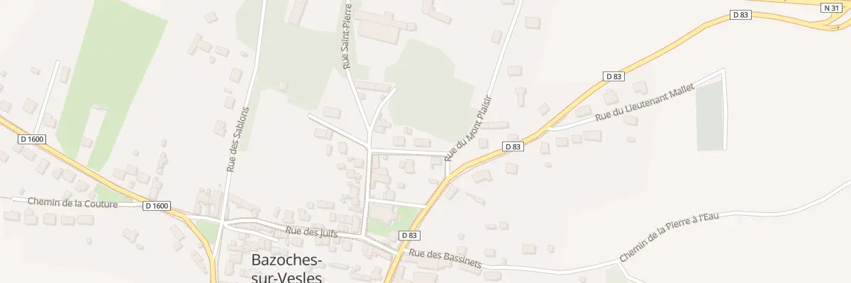 Plan du 1 Rue Abbe L Soret à Bazoches-et-Saint-Thibaut