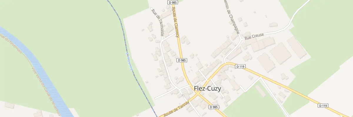 Plan du 3 Rte de Clamecy à Flez-Cuzy