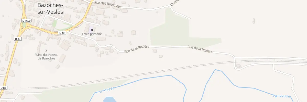 Plan du 6 Rue de la Roziere à Bazoches-et-Saint-Thibaut