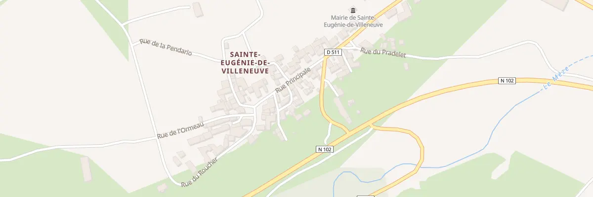 Plan du 1 Rue de la Fontaine à Sainte-Eugénie-de-Villeneuve