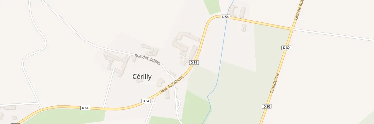 Plan du 6 Rue de l’Abime à Cérilly