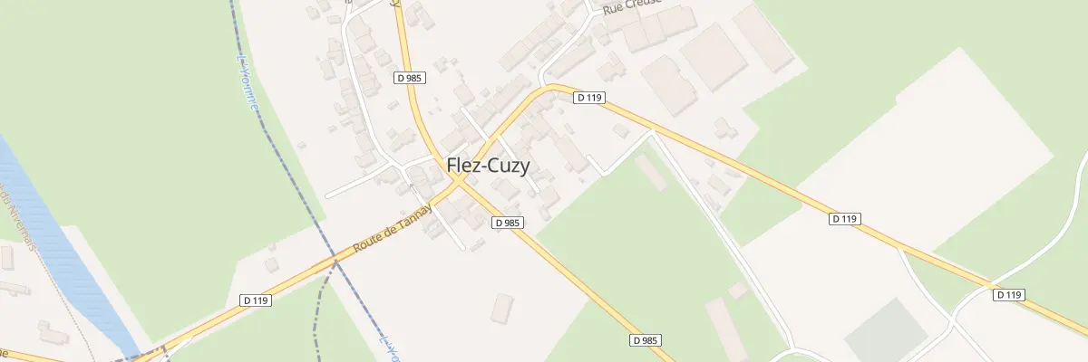 Plan du 83 Le Bourg à Flez-Cuzy