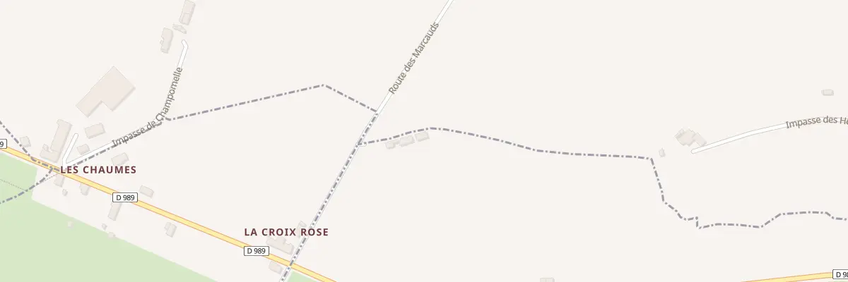Plan de La Croix Rose à Sorbier