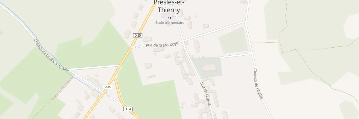 Plan du 10 Rue de l’Eglise à Presles-et-Thierny