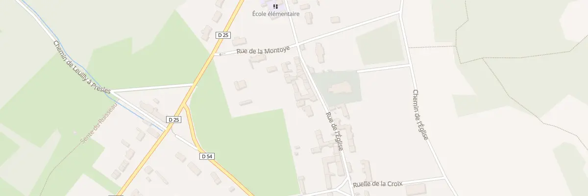 Plan du 16 Rue de l’Eglise à Presles-et-Thierny