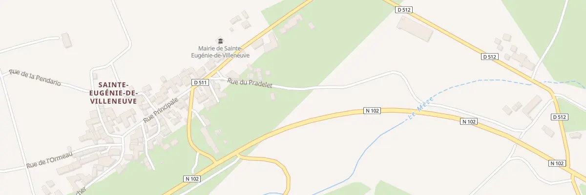 Plan du 8 Rue du Pradelet à Sainte-Eugénie-de-Villeneuve
