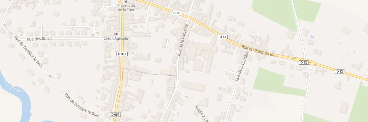 Plan du 15 Rue de la Fontaine à Crécy-sur-Serre