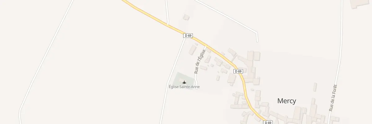 Plan du 2 Rue de l’Eglise à Mercy