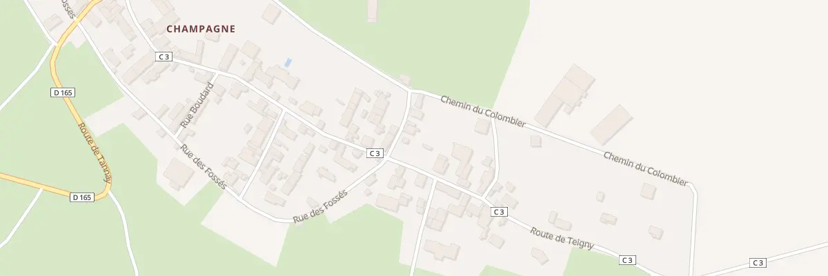 Plan du 93 Champagne à Metz-le-Comte
