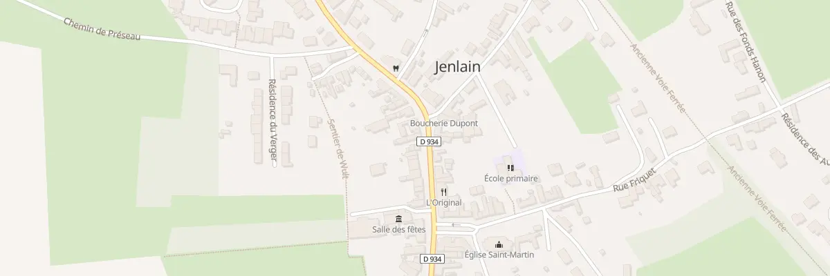 Plan du 82 Route Nationale à Jenlain