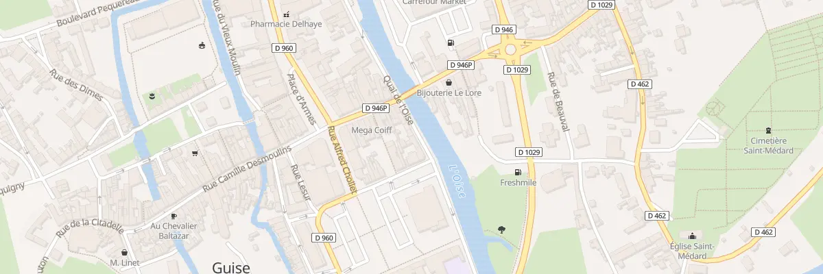 Plan du 33 Quai de l’Oise à Guise