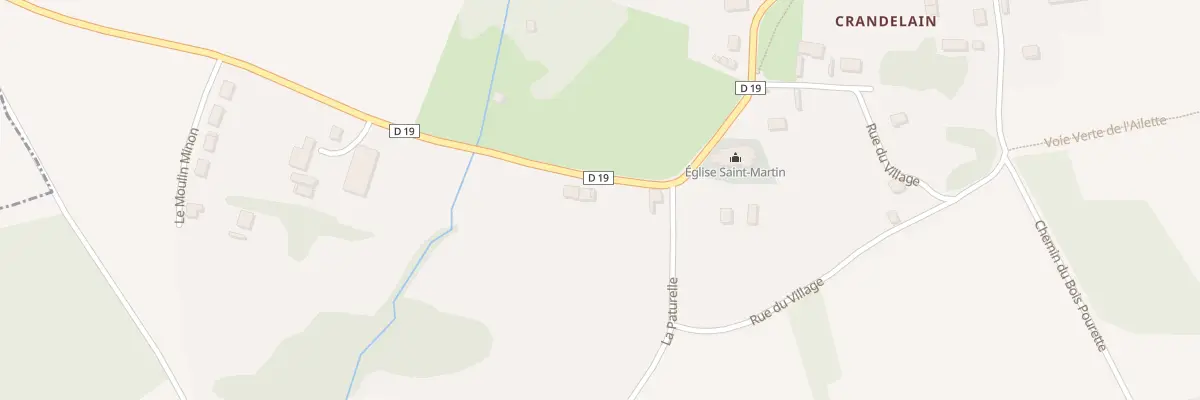 Plan de la Rue de l’Abbé Georges Hénin à Colligis-Crandelain