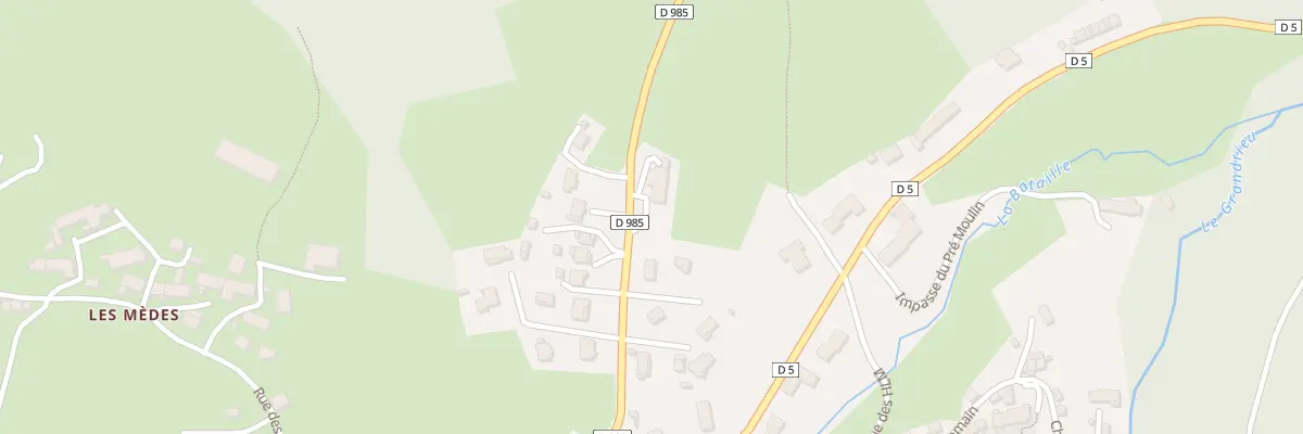 Plan du 5377 Grandrieu Village à Grandrieu