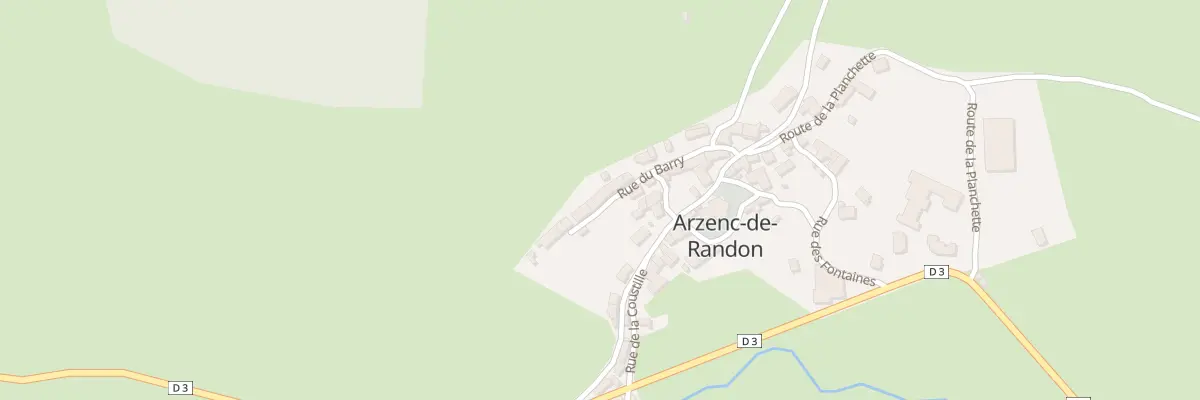 Plan du 16 Le Barry à Arzenc-de-Randon