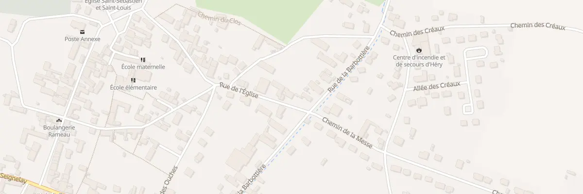 Plan du 2 Rue de l’Eglise à Héry
