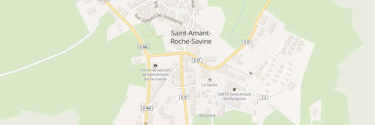 Plan du 5 Rue Henri Pourrat à Saint-Amant-Roche-Savine