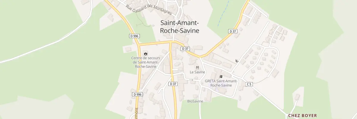 Plan du 9 Rue Henri Pourrat à Saint-Amant-Roche-Savine
