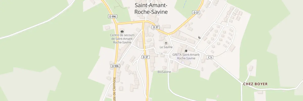 Plan du 15 Rue Henri Pourrat à Saint-Amant-Roche-Savine