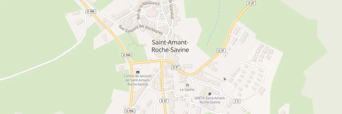 Plan du 2 Pl Jean Antoine Pourtier à Saint-Amant-Roche-Savine