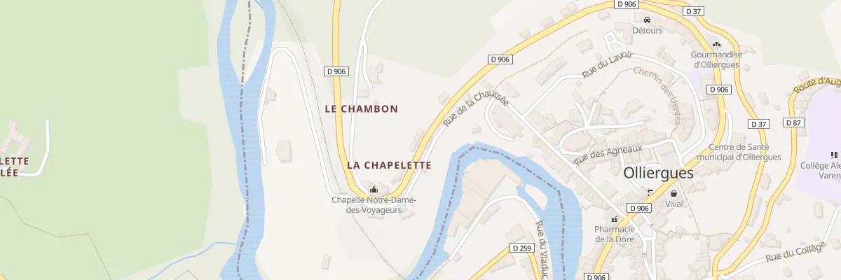 Plan du 48 Rue Mal de Lattre de Tassigny à Olliergues