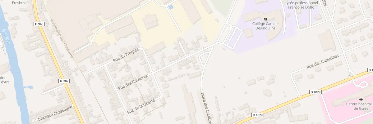 Plan du 182 Rue des Coutures à Guise