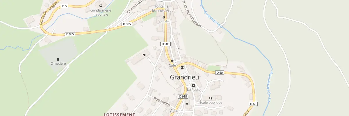 Plan du 2 Rue du Milieu à Grandrieu