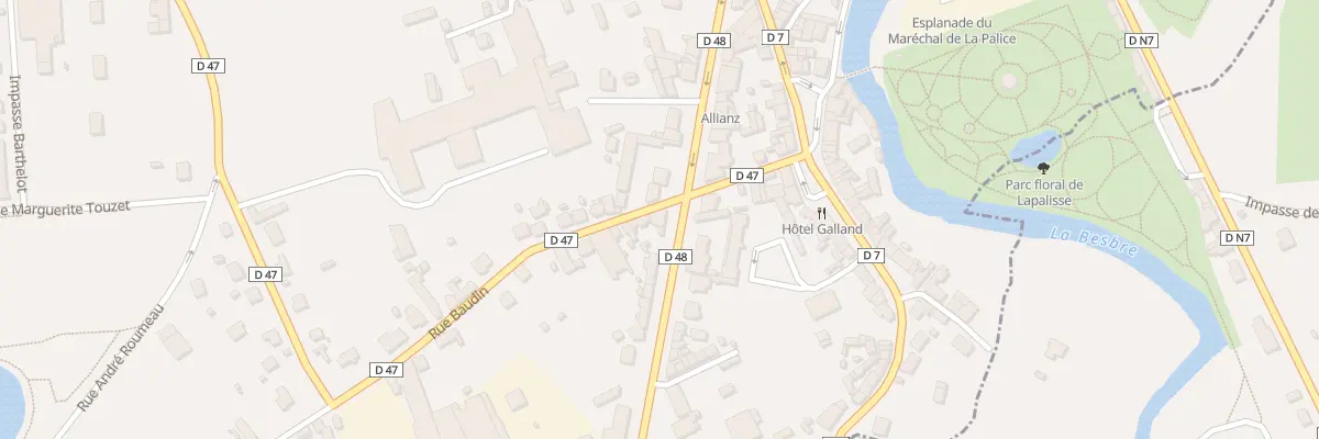 Plan du 1 Rue Baudin à Lapalisse