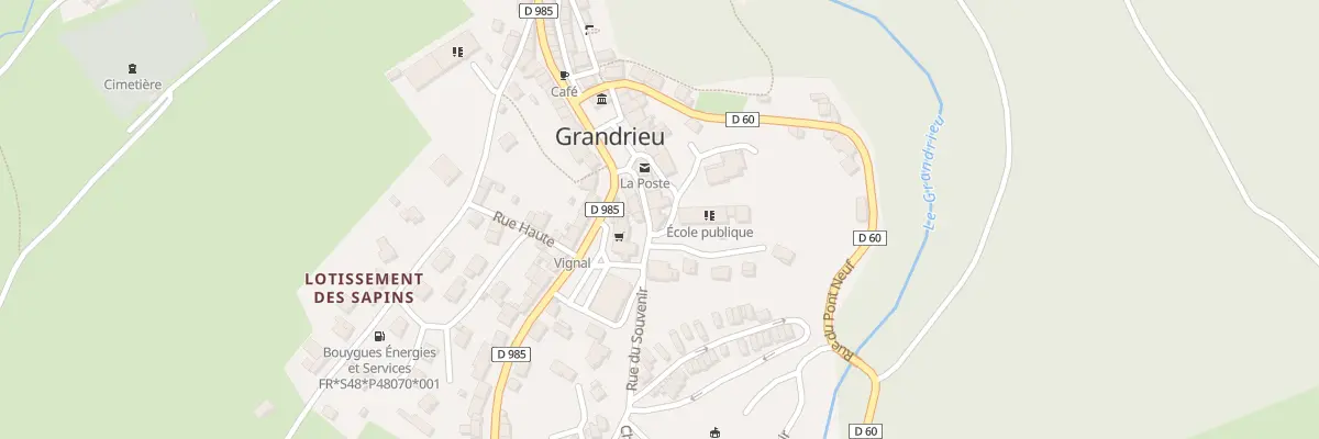 Plan du 9 Rue du Souvenir à Grandrieu