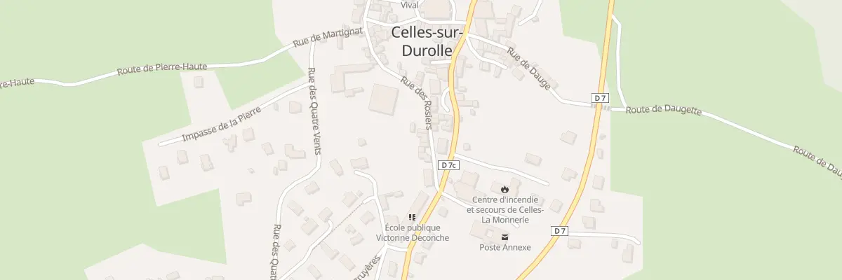Plan du 8 Rue des Rosiers à Celles-sur-Durolle