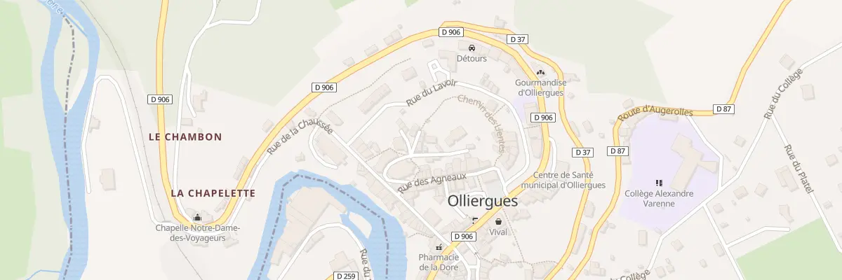Plan du 2 Rue de l’Eglise à Olliergues
