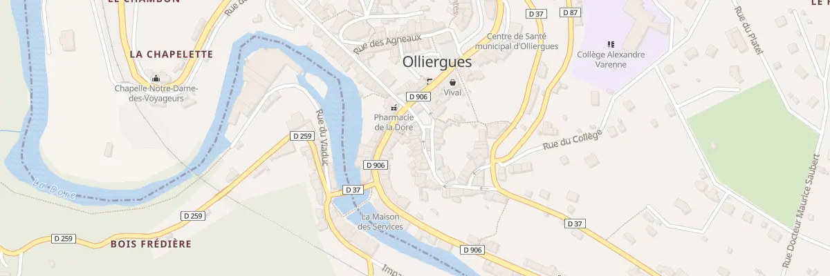 Plan du 12 Rue du Pavé à Olliergues