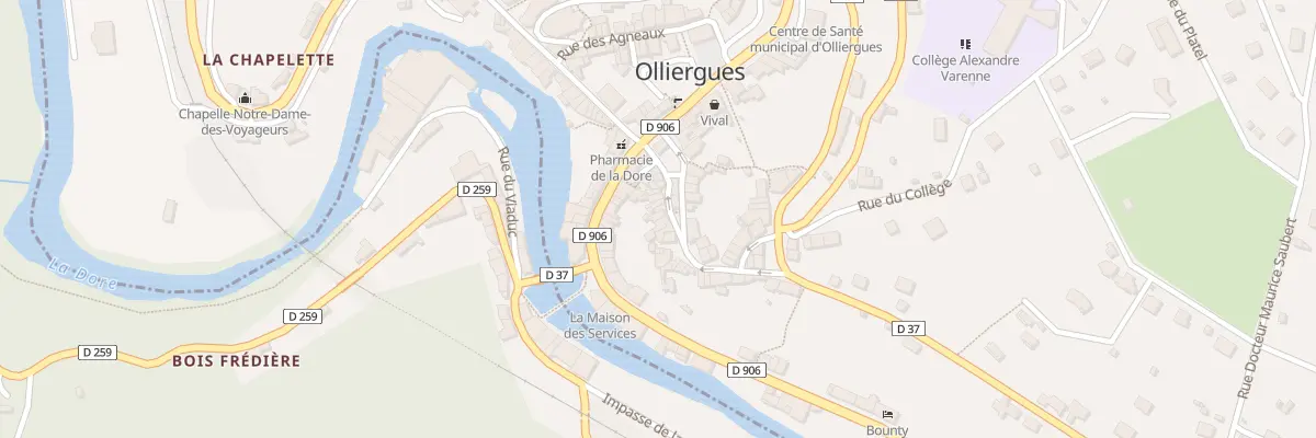 Plan du 20 Rue du Pavé à Olliergues