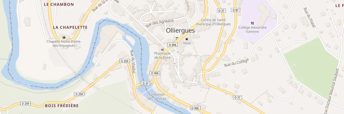 Plan du 6 Rue du Pavé à Olliergues