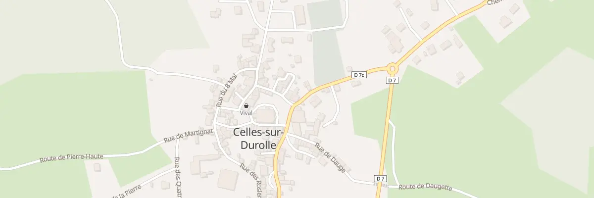 Plan du 1 Rue du 19 Mars à Celles-sur-Durolle